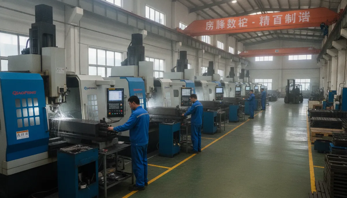 Cennetic cast iron CNC machines in heavy cutting processing factory production line