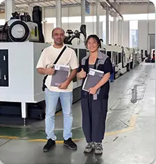 Client visiting the Cennetic factory