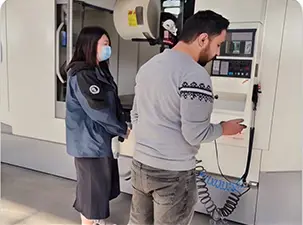 Final machine inspection before packing