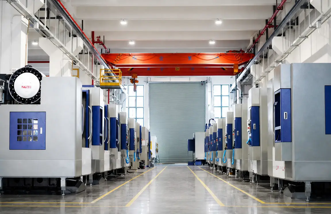 Vertical machining centers on the production line